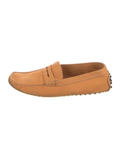 Pre-owned Tod's Leather Loafers In Orange