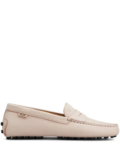 Tod's Leather Loafers In Pink
