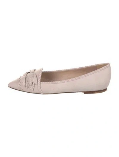 Pre-owned Tod's Leather Loafers In Pink
