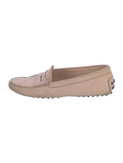 Pre-owned Tod's Leather Loafers In Pink