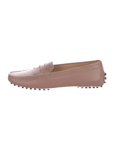 Pre-owned Tod's Leather Loafers In Pink