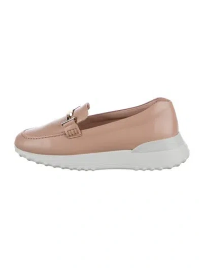 Pre-owned Tod's Leather Loafers In Pink