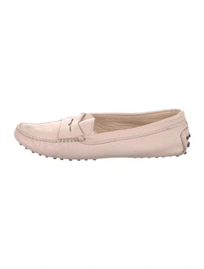 Pre-owned Tod's Leather Loafers In Pink