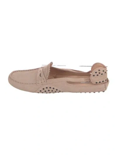 Pre-owned Tod's Leather Loafers In Pink