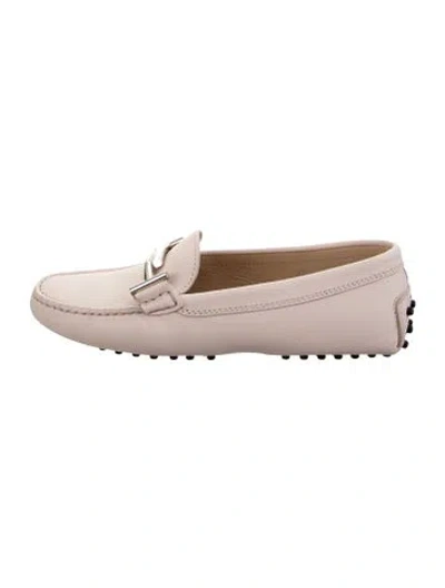 Pre-owned Tod's Leather Loafers In Pink