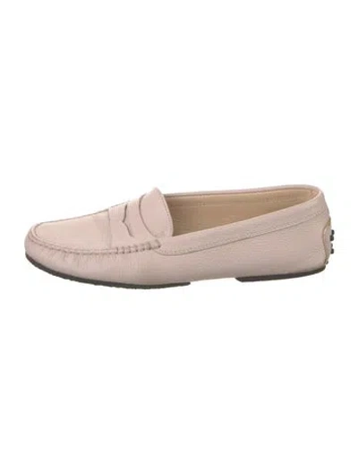 Pre-owned Tod's Leather Loafers In Pink