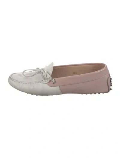 Pre-owned Tod's Leather Loafers In Pink