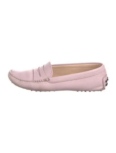 Pre-owned Tod's Leather Loafers In Pink