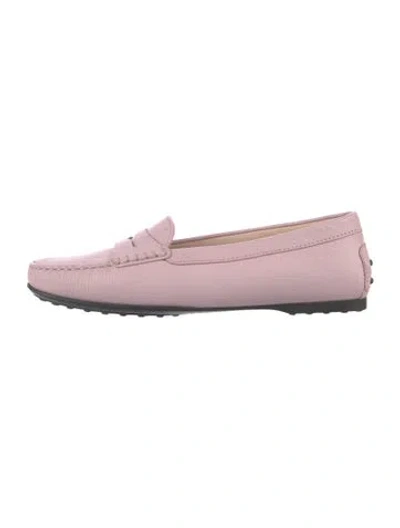 Pre-owned Tod's Leather Loafers In Pink