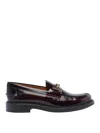 Tod's Loafers With Buckle And Golden Front In Red