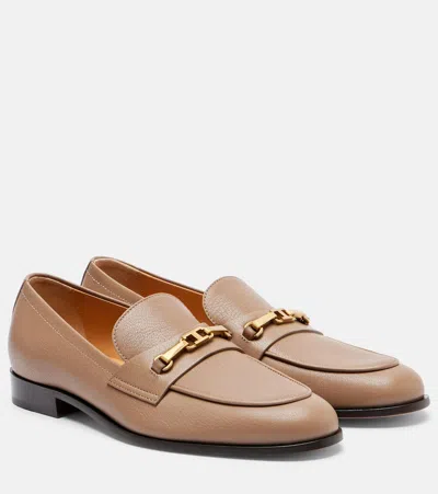 Tod's Leather Loafers In Neutral