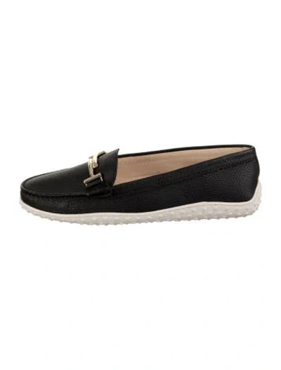 Pre-owned Tod's Leather Loafers W/ Tags In Black