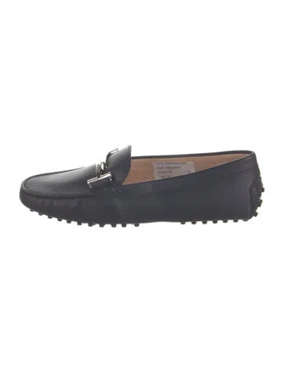 Pre-owned Tod's Leather Loafers W/ Tags In Blue