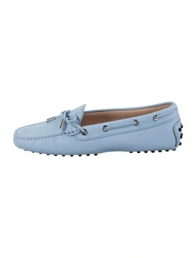 Pre-owned Tod's Leather Loafers W/ Tags In Blue