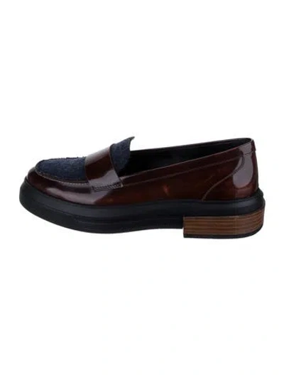 Pre-owned Tod's Leather Loafers W/ Tags In Brown