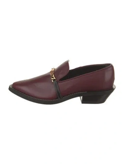 Pre-owned Tod's Leather Loafers W/ Tags In Burgundy