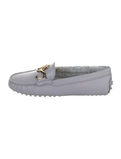 Pre-owned Tod's Leather Loafers W/ Tags In Grey