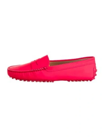 Pre-owned Tod's Leather Loafers W/ Tags In Pink