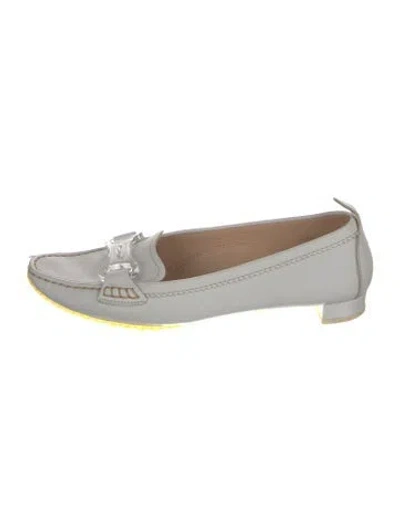 Pre-owned Tod's Leather Loafers In White