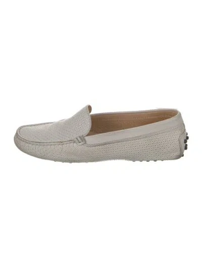 Pre-owned Tod's Leather Loafers In White