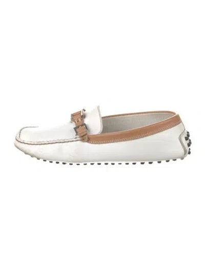 Pre-owned Tod's Leather Loafers In White