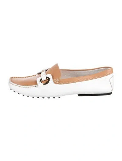 Pre-owned Tod's Leather Loafers In White
