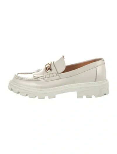 Pre-owned Tod's Leather Loafers In White