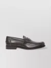 Tod's Leather Loafers With Penny Strap In Gray