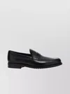 Tod's Leather Loafers With Round Toe And Stitched Detailing