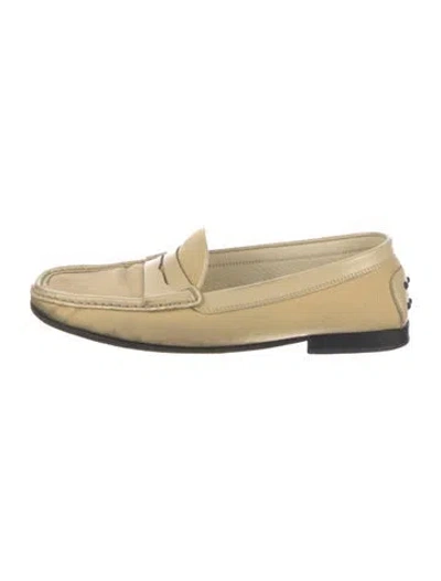 Pre-owned Tod's Leather Loafers In Yellow