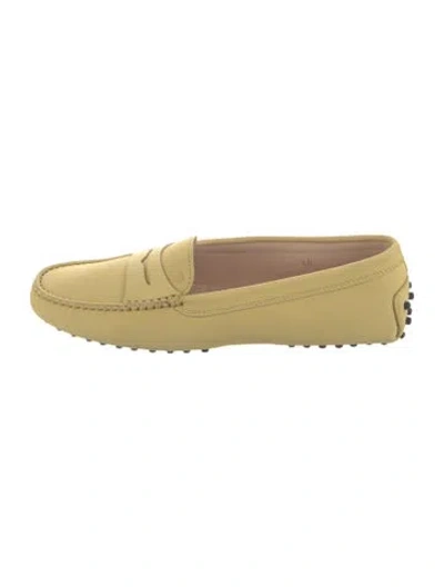 Pre-owned Tod's Leather Loafers In Yellow