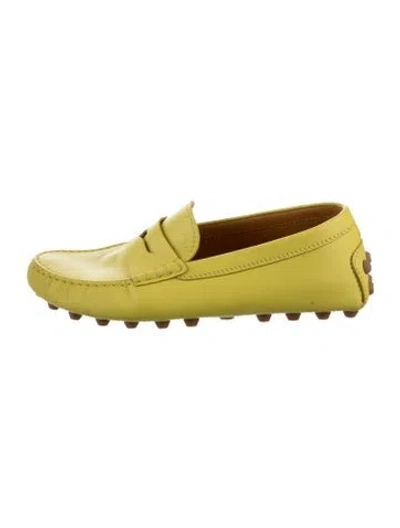 Pre-owned Tod's Leather Loafers In Yellow