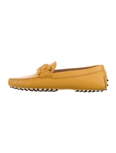 Pre-owned Tod's Leather Loafers In Yellow