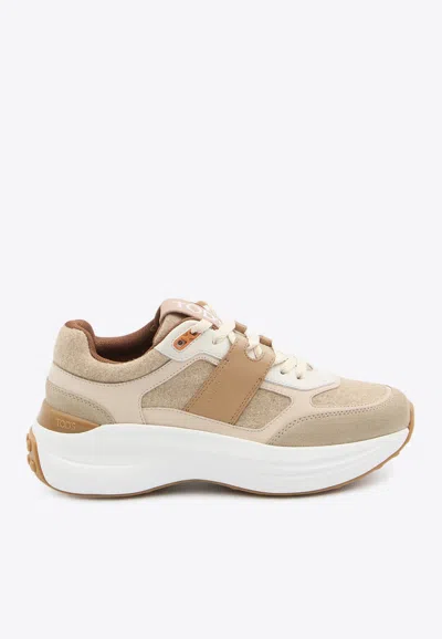 Tod's Leather Low-top Sneakers In Brown