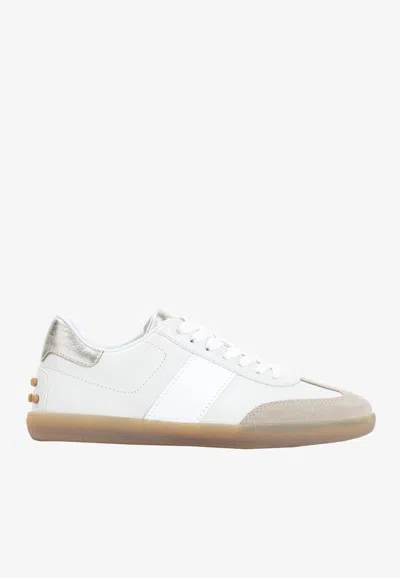 Tod's Leather Low-top Sneakers In White