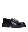 Tod's Leather Lug-sole Loafers In Black