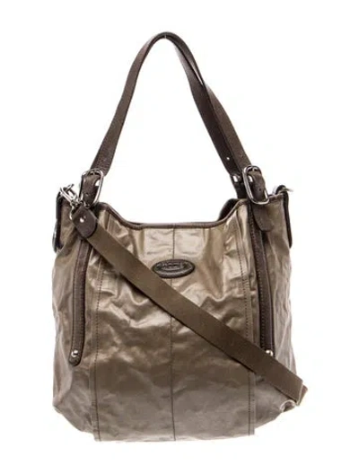 Pre-owned Tod's Leather Messenger Bag In Brown
