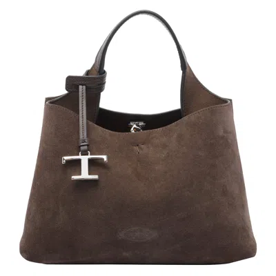Tod's Leather Micro Bag In Brown