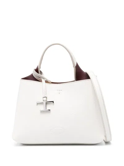 Tod's Leather Micro Handbag In White