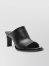 Tod's Leather Mid Heel Mules With Round Open Toe