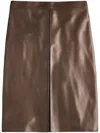 Tod's Skirt In Leather In Brown