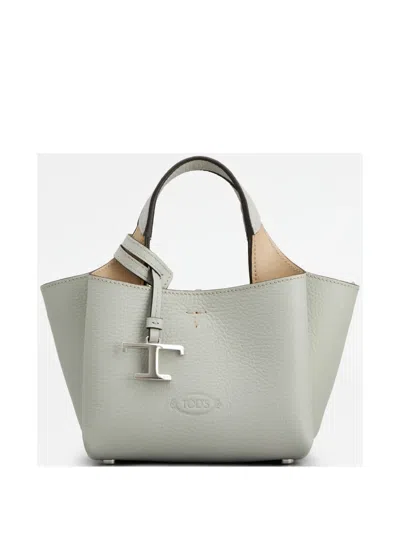 Tod's Leather Mini Bag In Grey