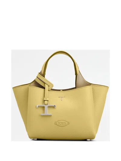 Tod's Leather Mini Bag In Yellow