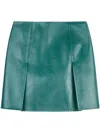 Tod's Miniskirt In Leather In Green