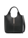 Tod's Black Shoulder Bag With Metal Bar With Logo In Leather Woman In Black  