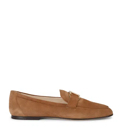 Tod's Leather Mocassins In Brown
