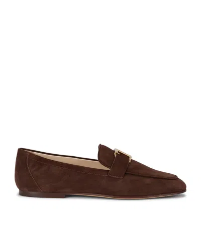Tod's Leather Mocassins In Brown