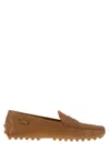 Tod's Leather Moccasin Rubber Sole In Brown