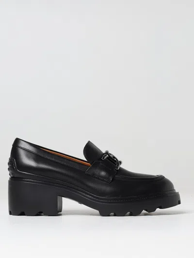Tod's Leather Moccasins In Black