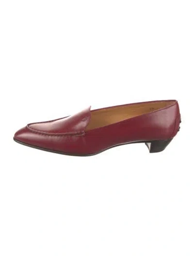 Pre-owned Tod's Leather Mules In Black